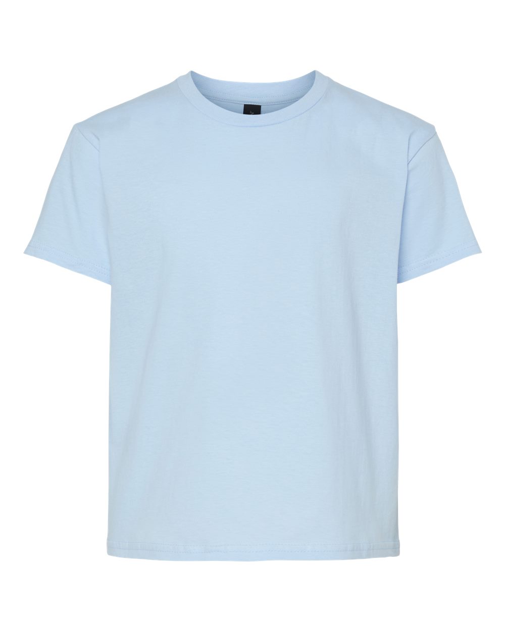 Front View of Light Blue Softstyle® Youth T-Shirt - 64000B