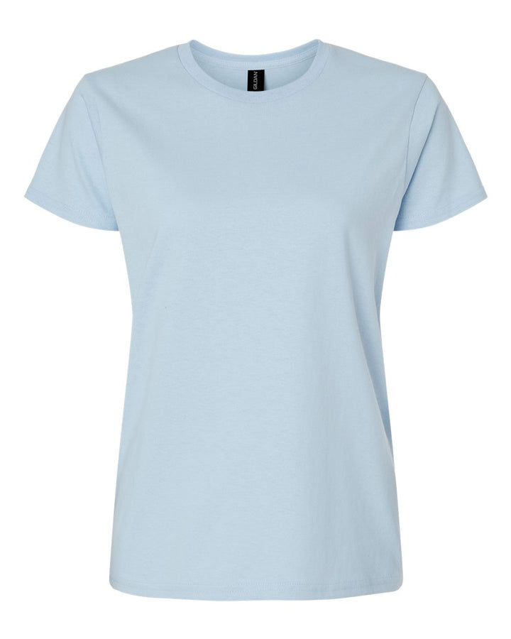 Front View of Light Blue Ultra Cotton® Women’s T-Shirt - 2000L