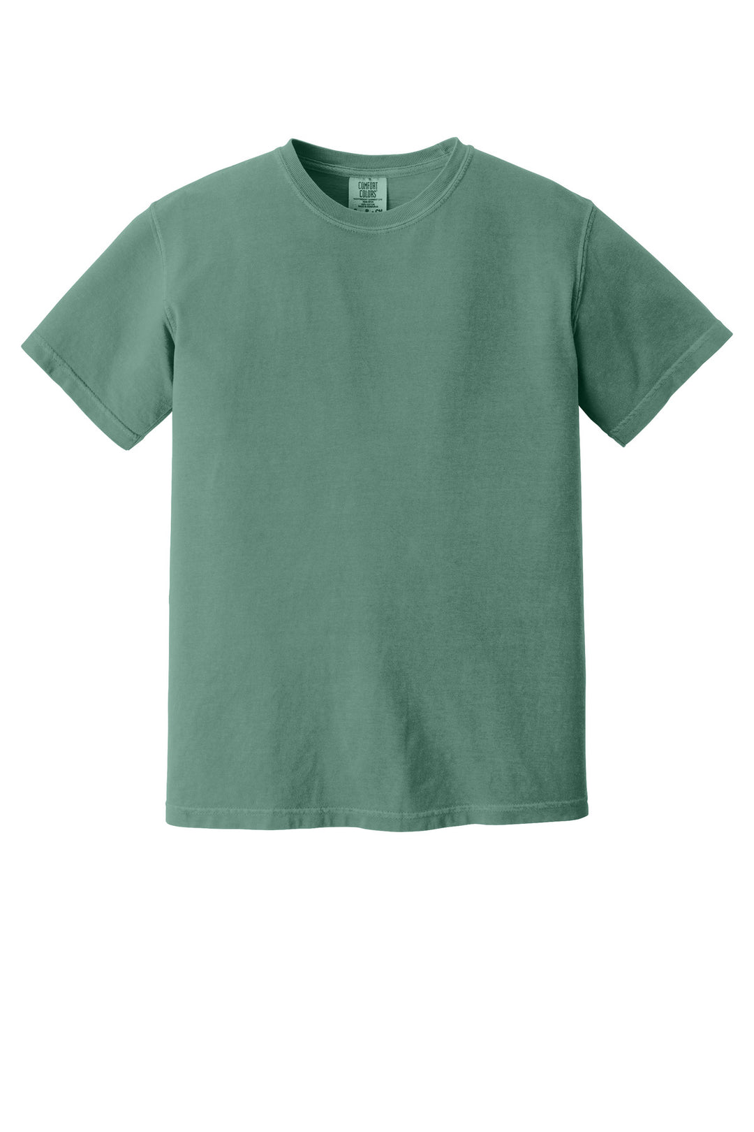 Front View of Light Green COMFORT COLORS Heavyweight Ring Spun Tee. 1717