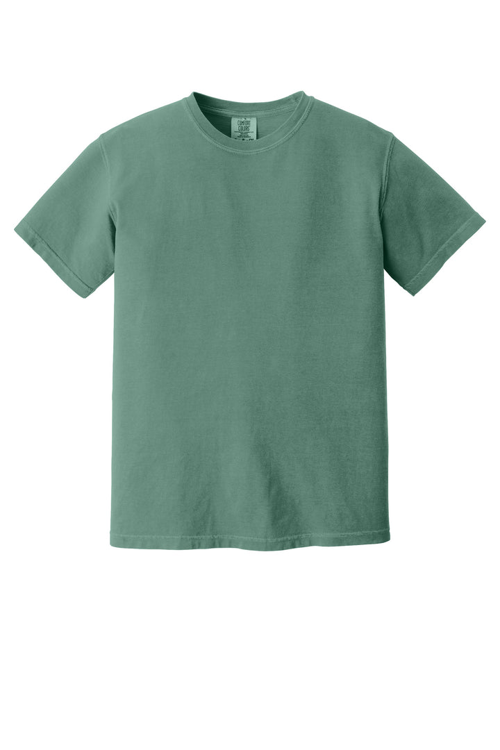 Front View of Light Green COMFORT COLORS Heavyweight Ring Spun Tee. 1717