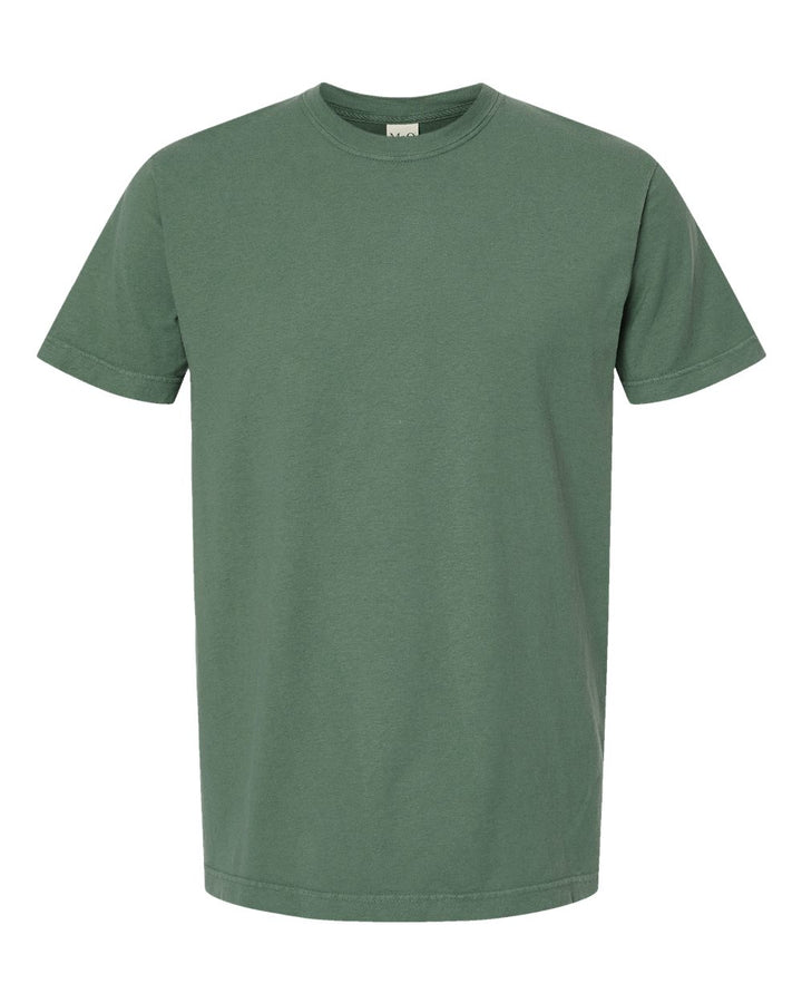Front View of Light Green Vintage Garment-Dyed T-Shirt - 6500M