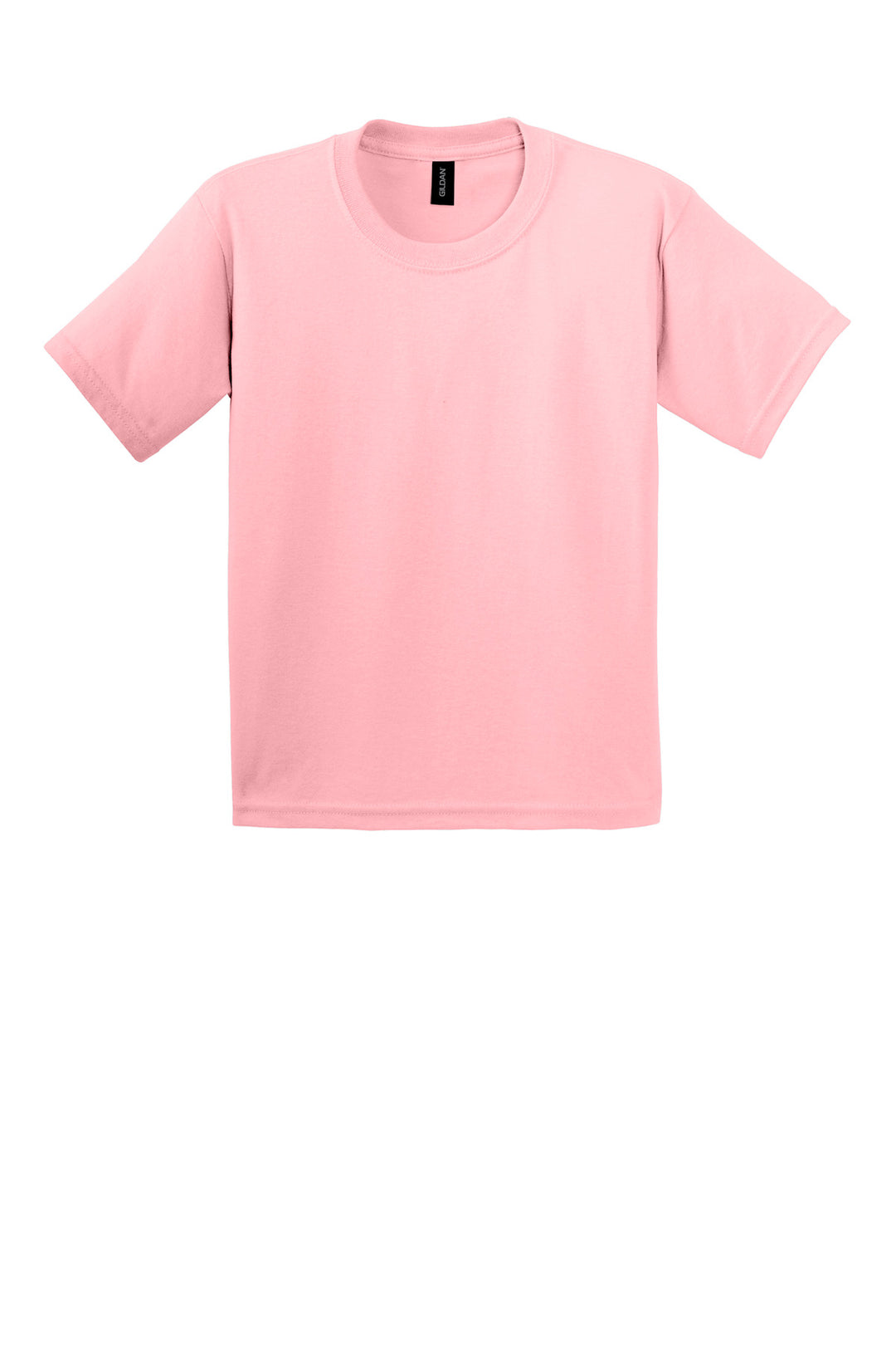 Front View of Light Pink Gildan - Youth Ultra Cotton 100% US Cotton T-Shirt. 2000B