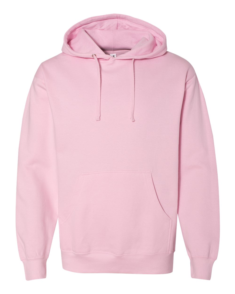 Front View of Light Pink Midweight Hooded Sweatshirt - SS4500