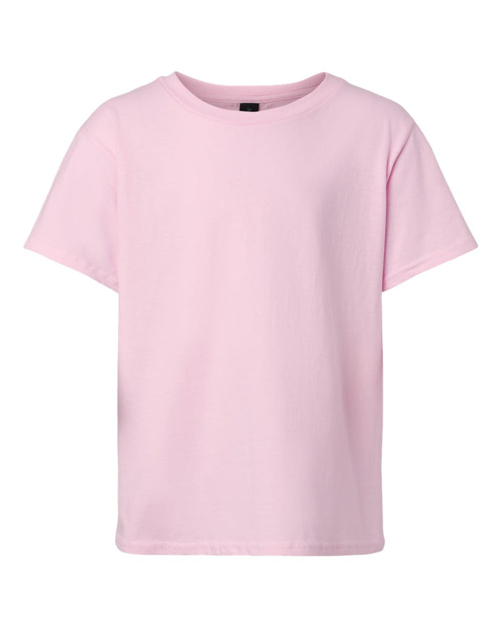 Front View of Light Pink Softstyle® Youth T-Shirt - 64000B