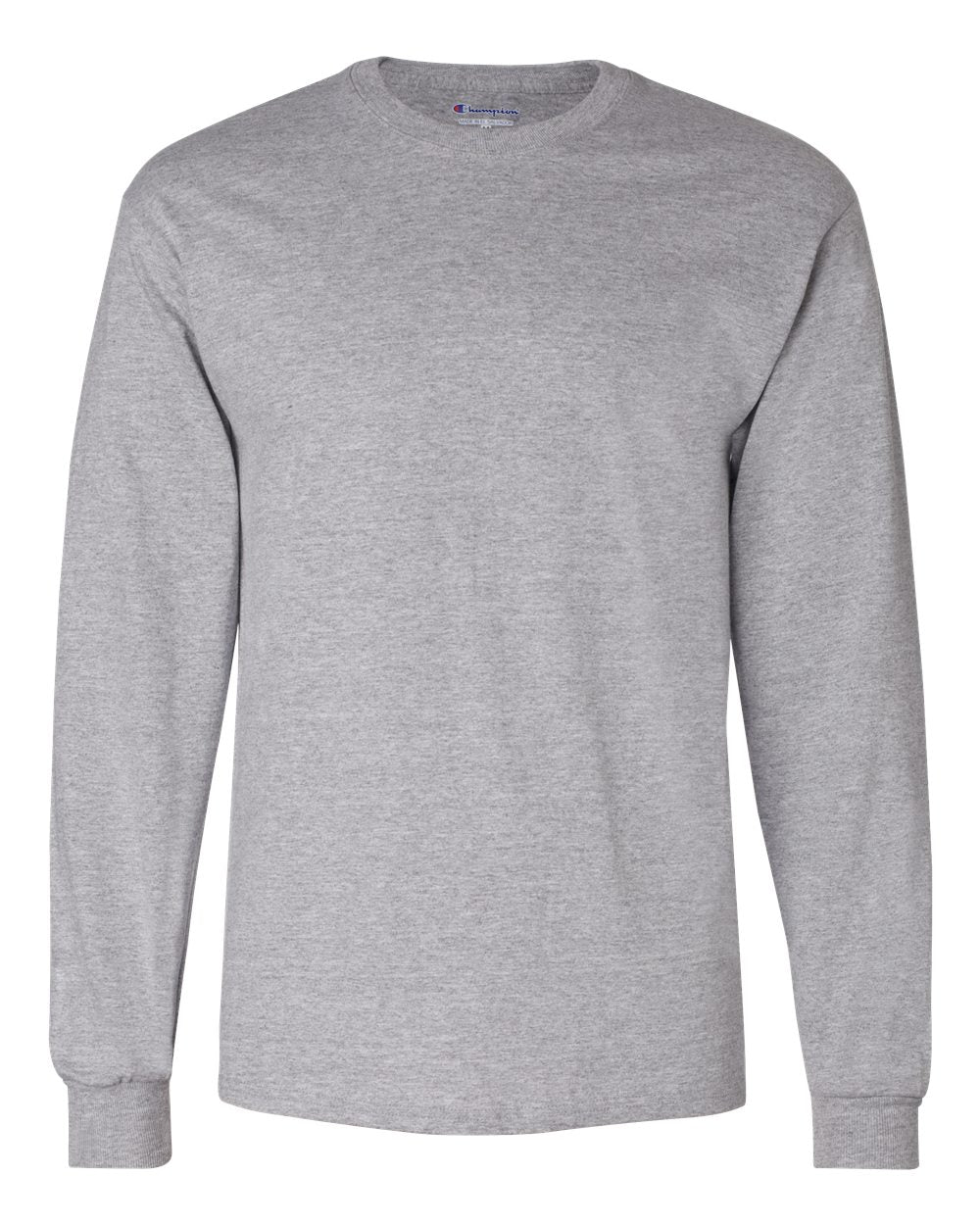 Front View of Light Steel Long Sleeve T-Shirt - CC8C