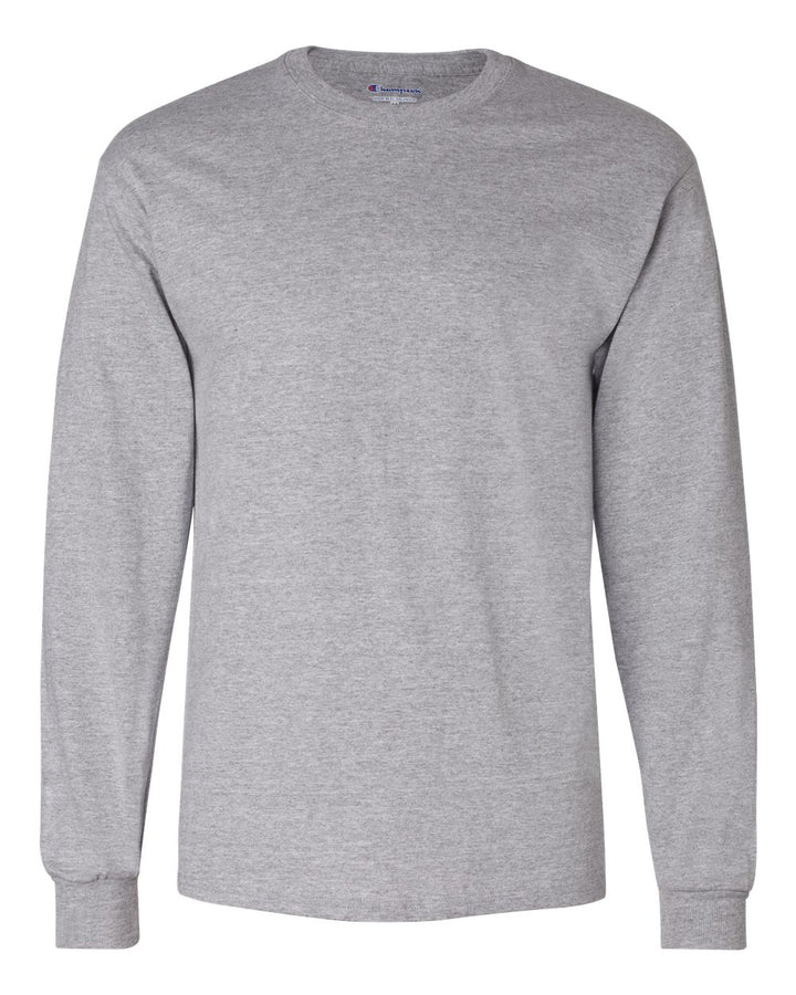 Front View of Light Steel Long Sleeve T-Shirt - CC8C