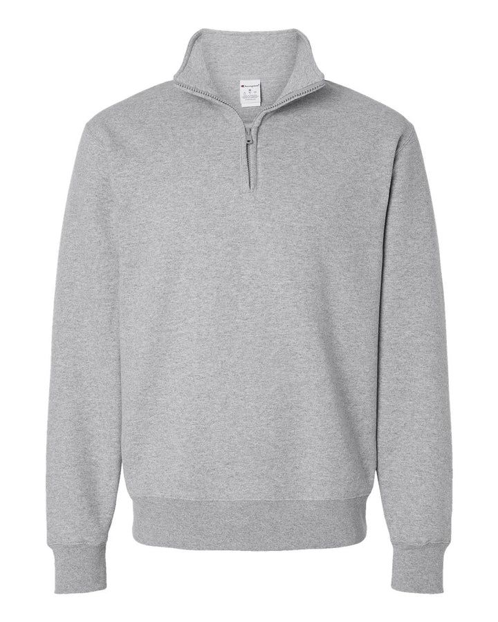 Front View of Light Steel Powerblend® Quarter-Zip Pullover - S450