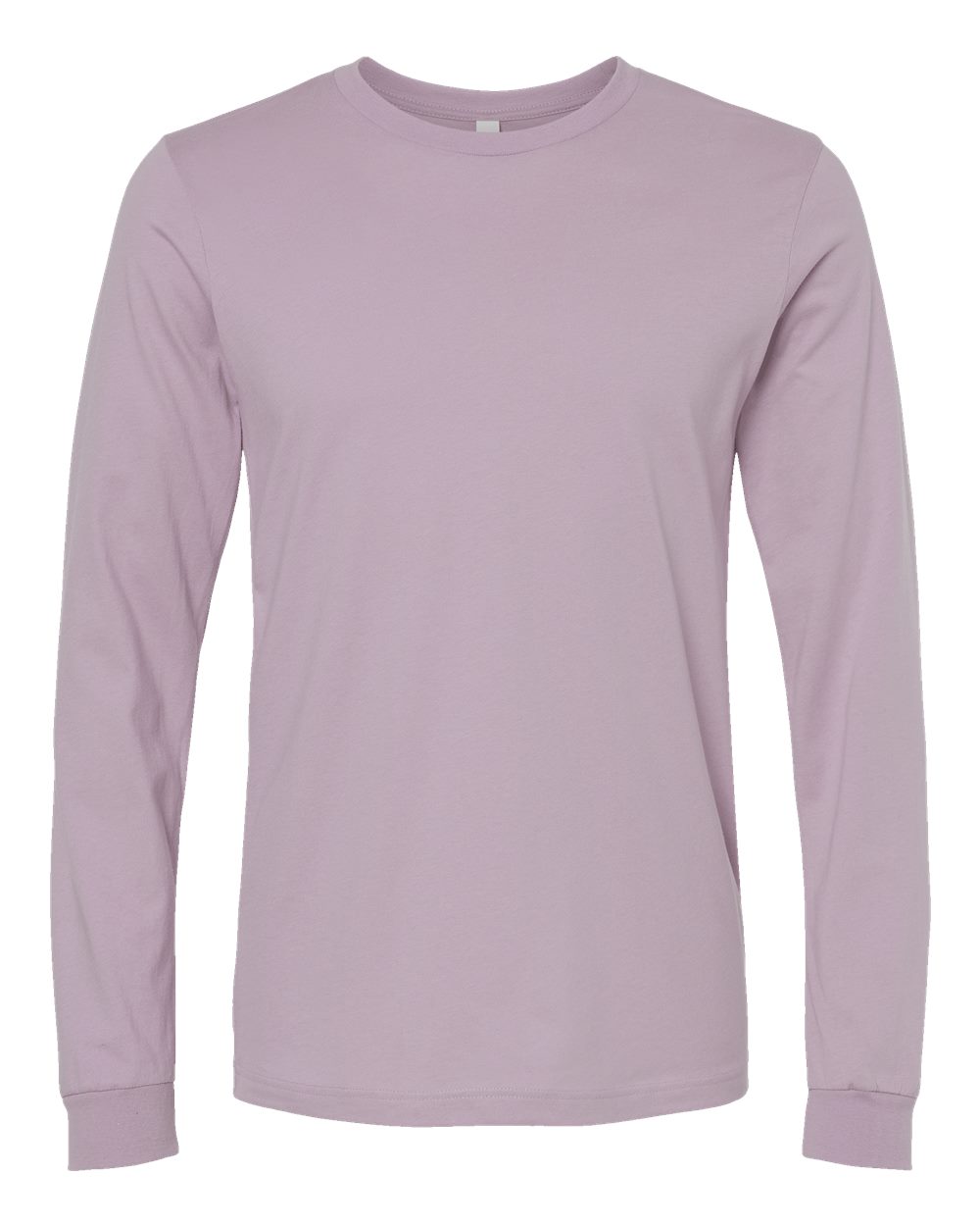 Front View of Light Violet Jersey Long Sleeve Tee - 3501