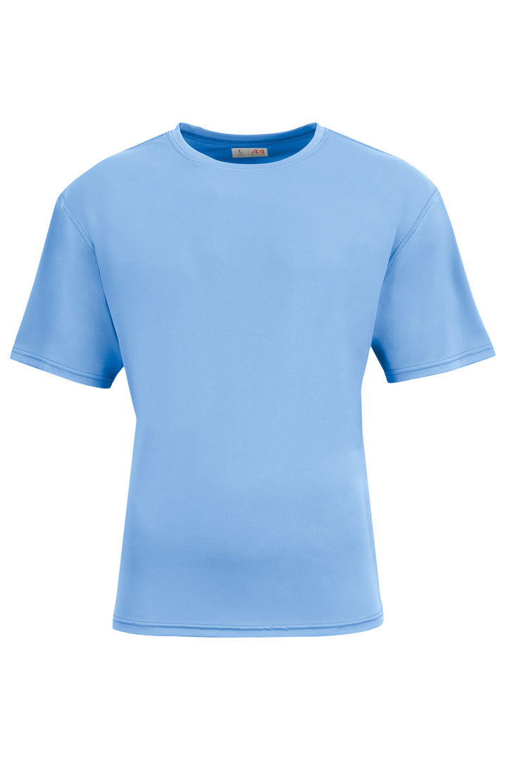 Front View of LightBlue A4 AirFlex Short Sleeve Tee A4N3531