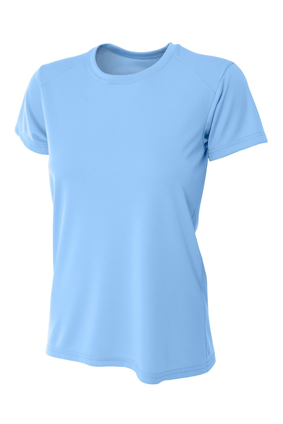 Front View of LightBlue A4 Women's Cooling Performance Short Sleeve Tee A4NW3201