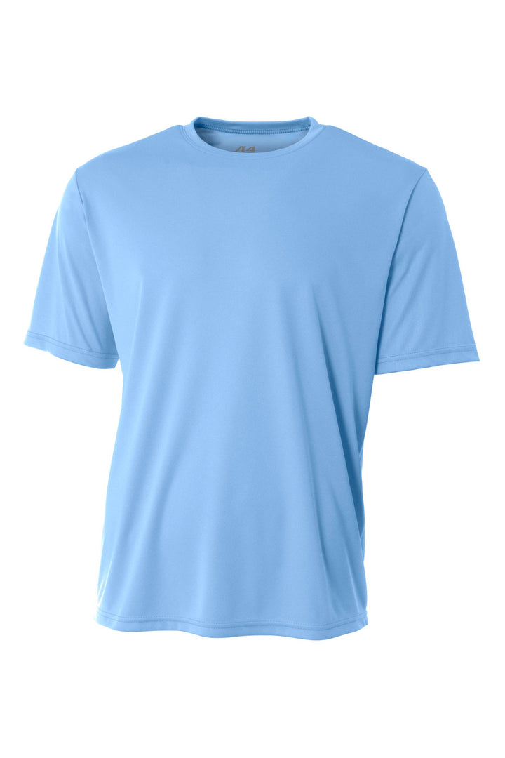Front View of LightBlue A4 Youth Cooling Performance Short Sleeve Tee A4NB3142