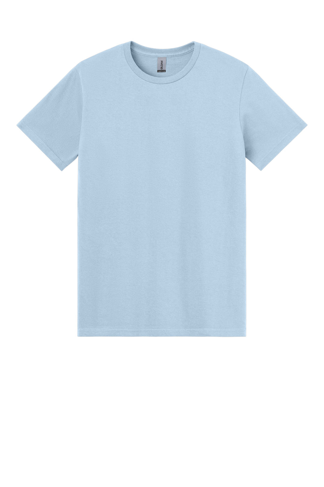 Front View of LightBlue Gildan Light Cotton Tee 3000