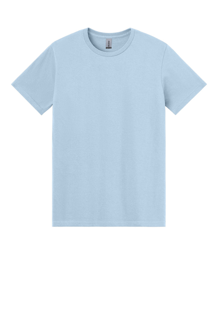 Front View of LightBlue Gildan Light Cotton Tee 3000