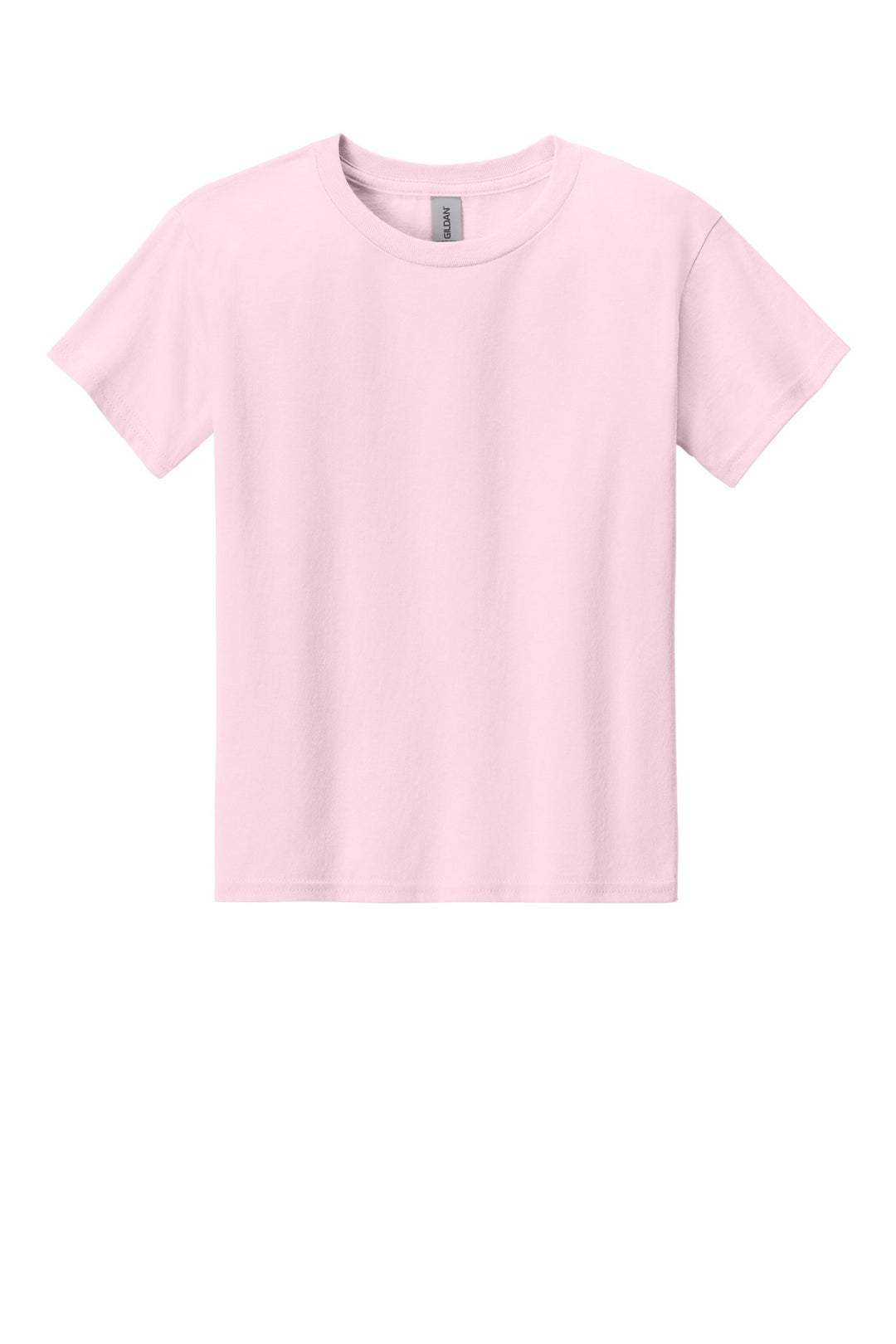 Front View of LightPink Gildan Youth Light Cotton Tee 3000B