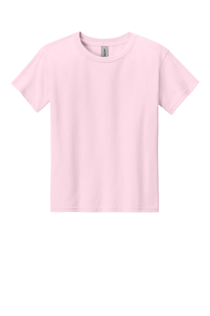 Front View of LightPink Gildan Youth Light Cotton Tee 3000B
