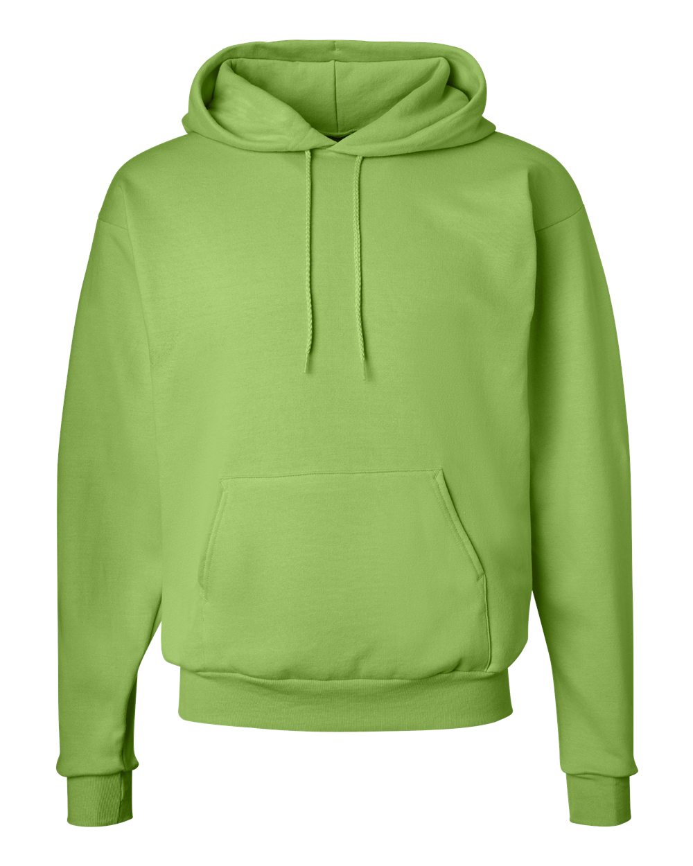 Front View of Lime Ecosmart® Hooded Sweatshirt - P170