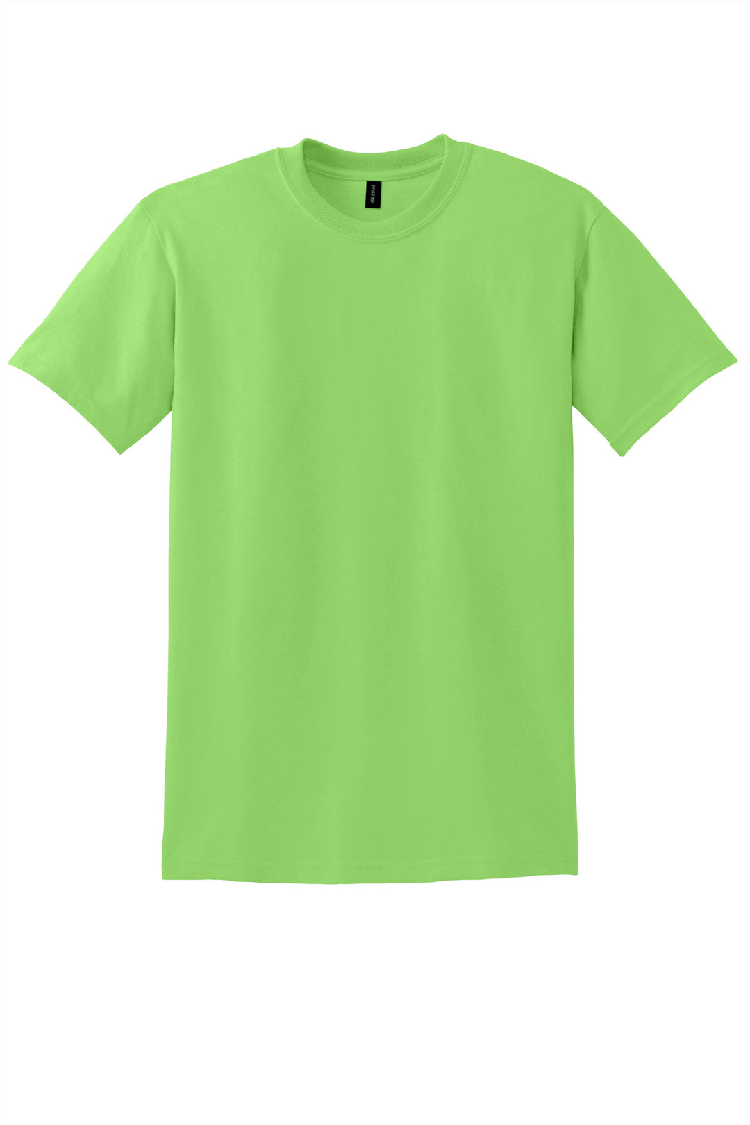Front View of Lime Gildan DryBlend 50 Cotton/50 Poly T-Shirt. 8000