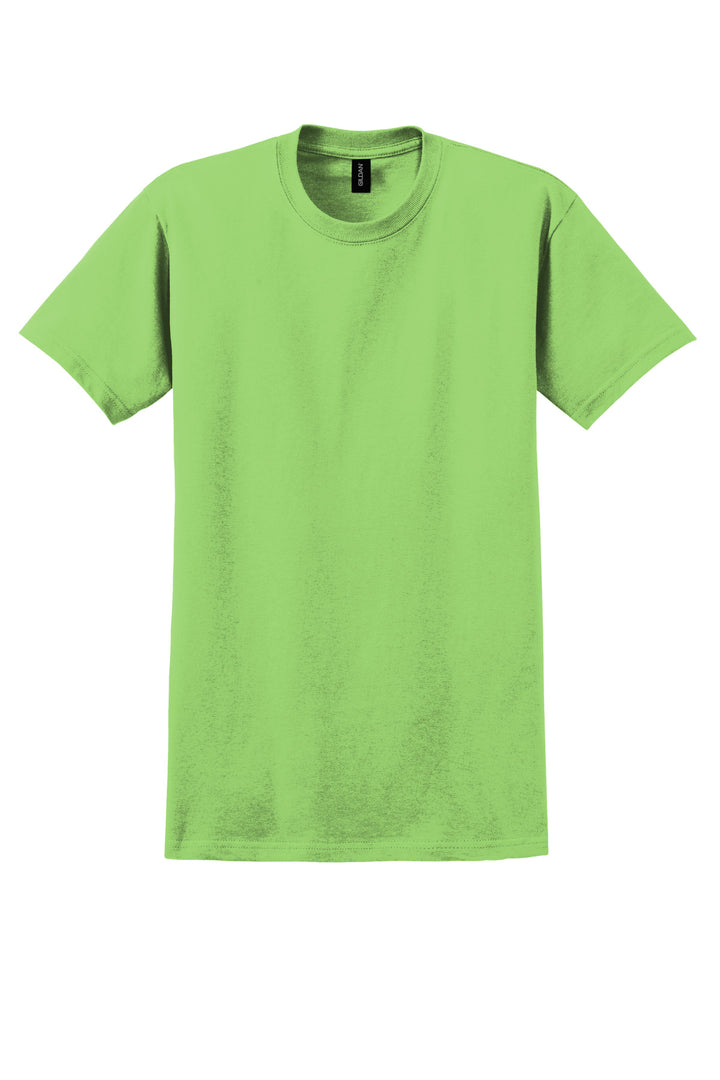 Front View of Lime Gildan - Ultra Cotton 100% US Cotton T-Shirt. 2000