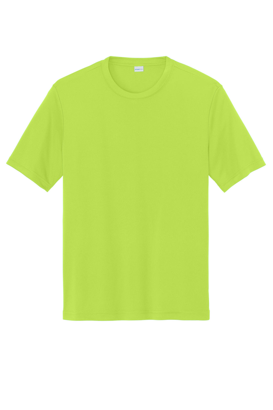 Front View of Lime Shock Sport-Tek PosiCharge Competitor Tee. ST350