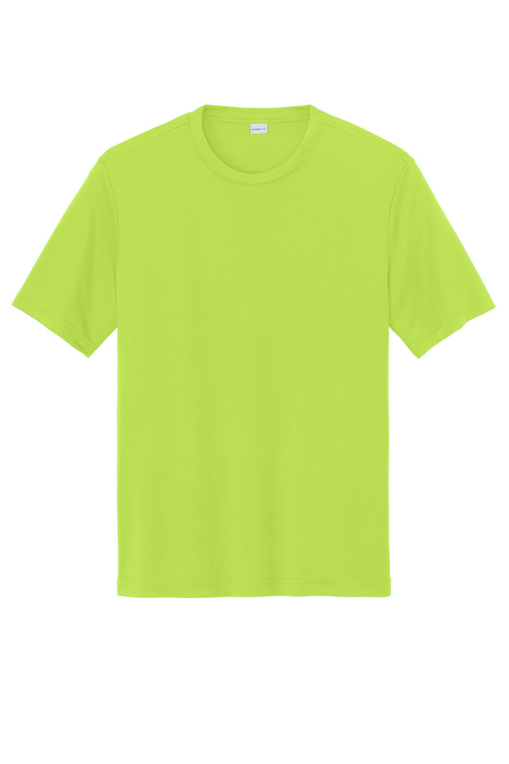 Front View of Lime Shock Sport-Tek PosiCharge Competitor Tee. ST350