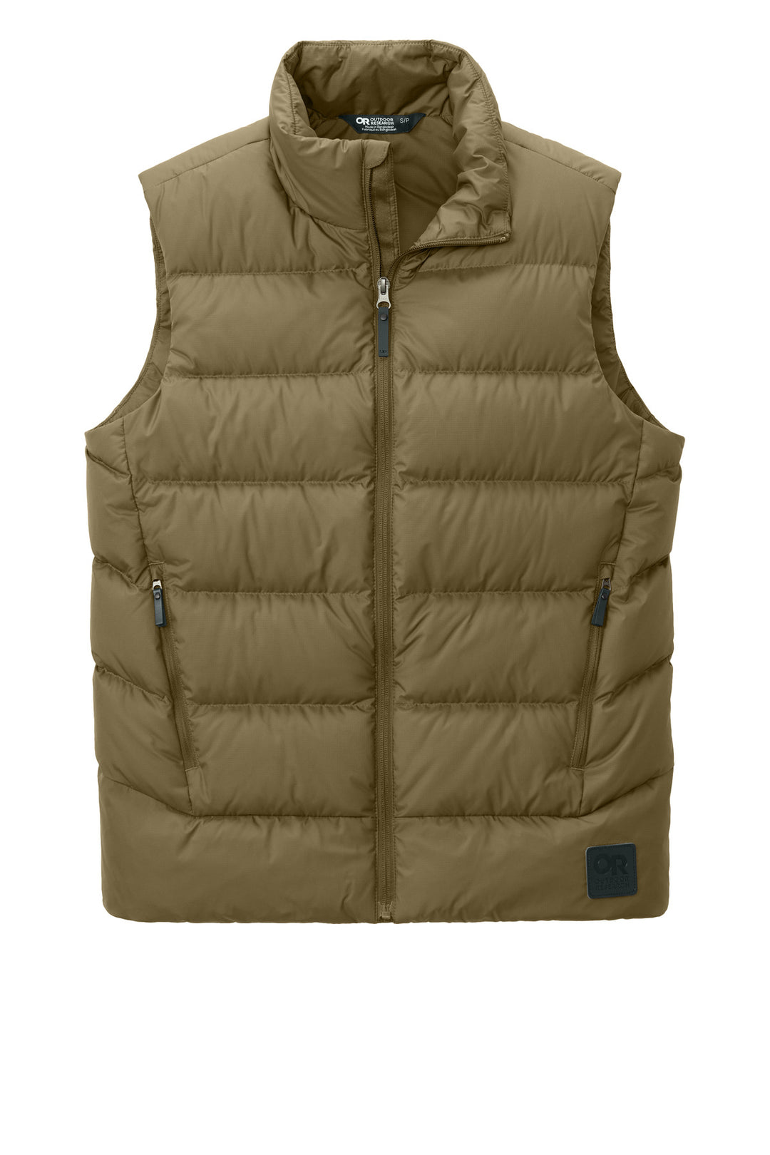 Front View of Loden LIMITED EDITION Outdoor Research Coldsnap Down Vest OR322227