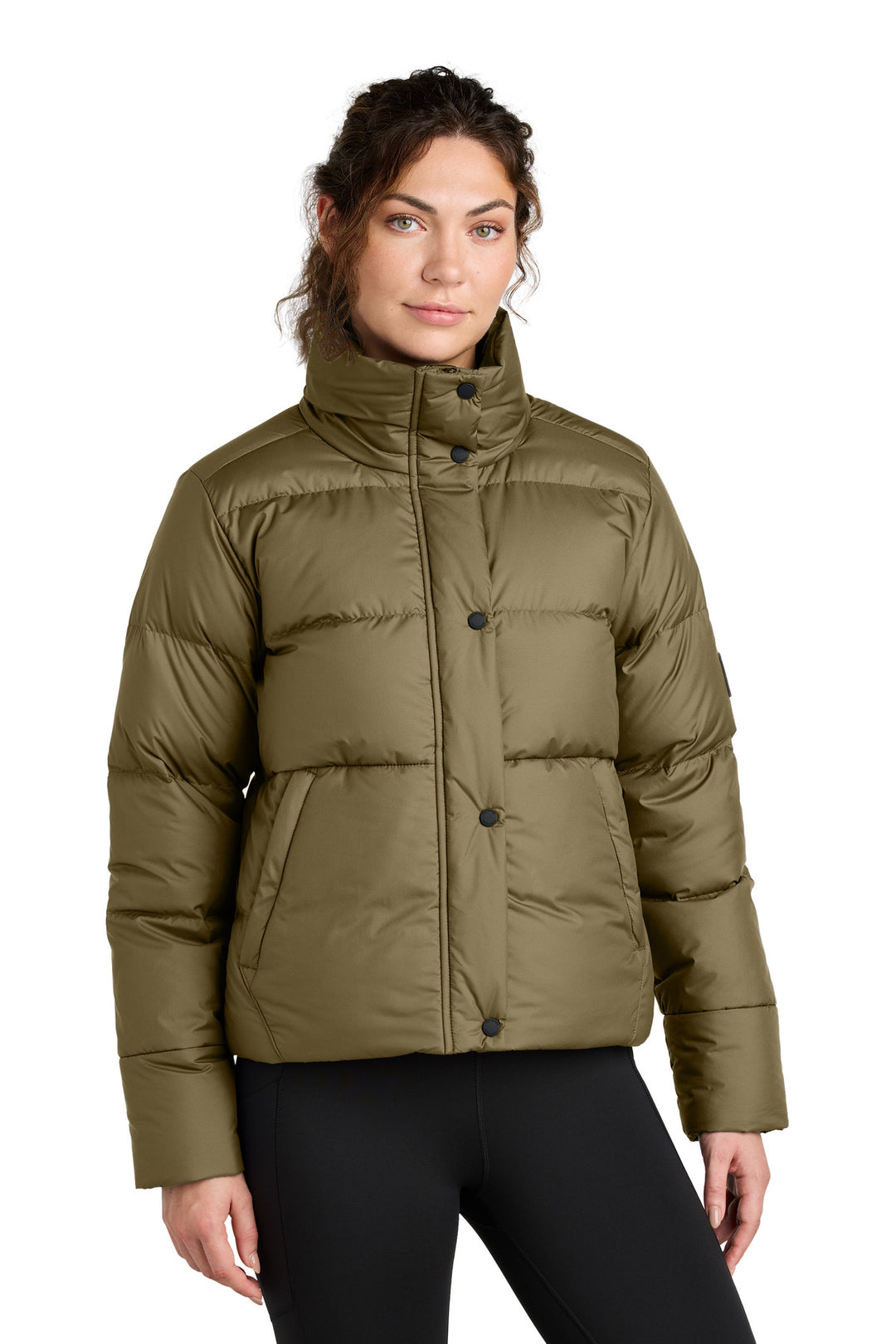 Front View of Loden LIMITED EDITION Outdoor Research Women's Coldsnap Down Jacket OR322225