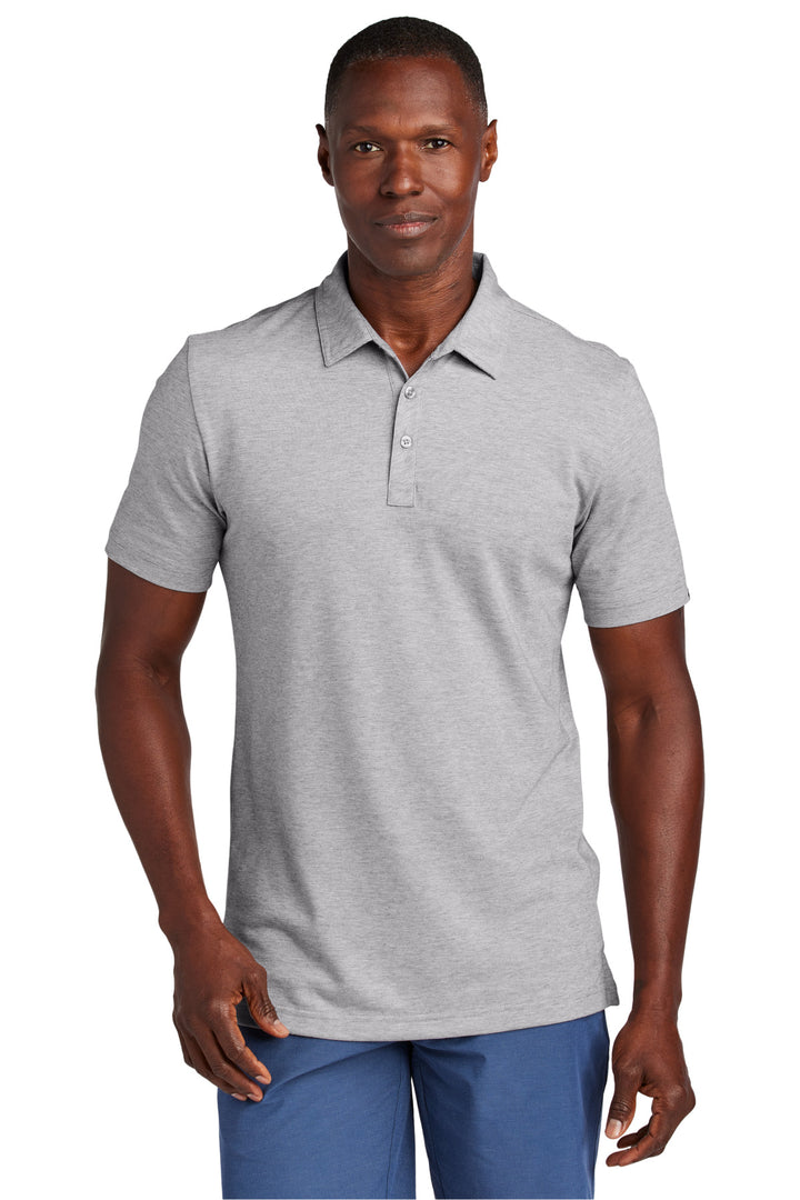 Front View of LtGreyHt TravisMathew Sunnyvale Polo TM1MAA369