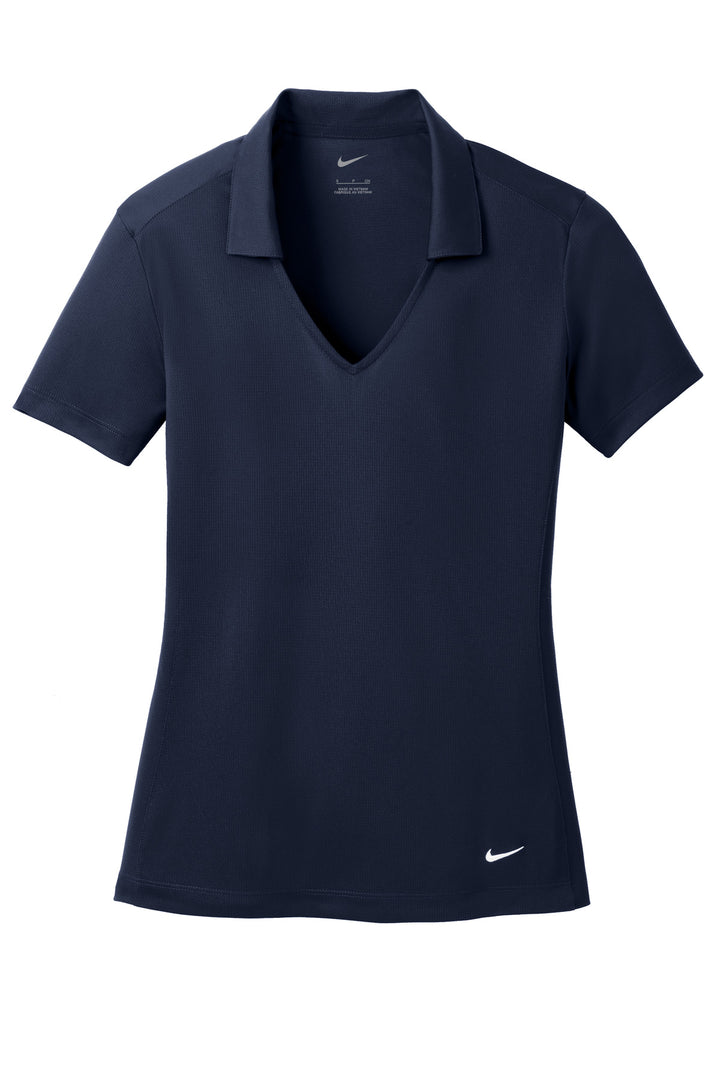 Front View of Marine Nike Women's Dri-FIT Vertical Mesh Polo. 637165