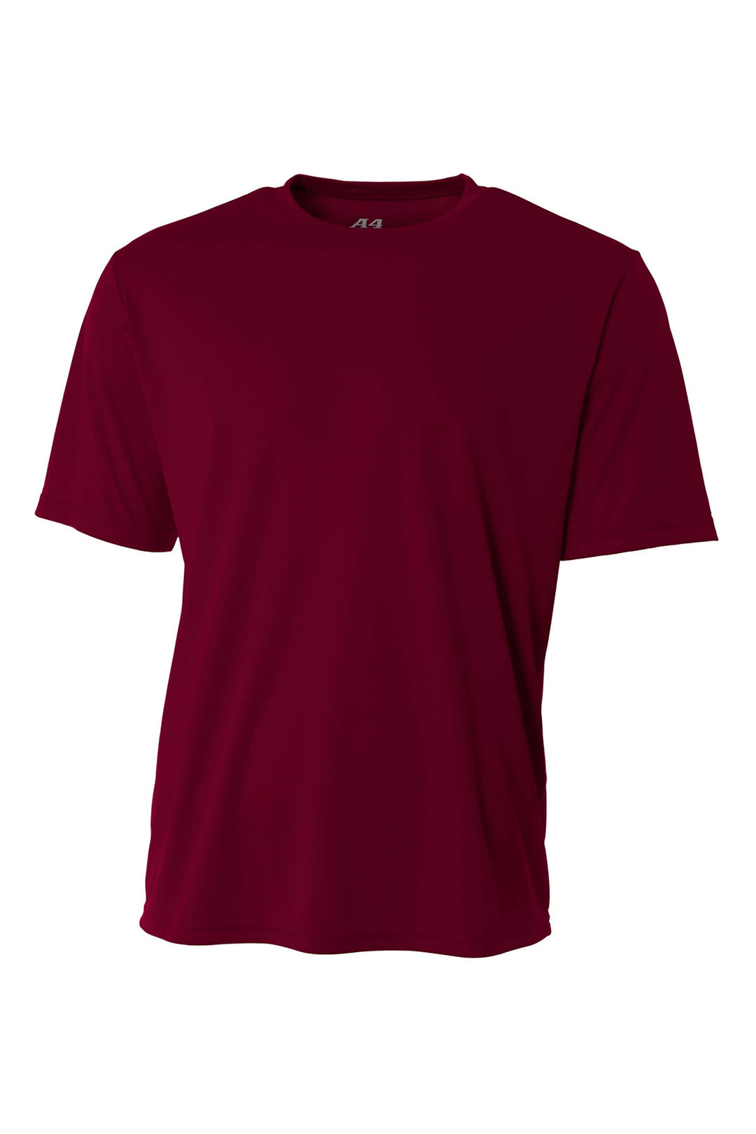 Front View of Maroon A4 Youth Cooling Performance Short Sleeve Tee A4NB3142