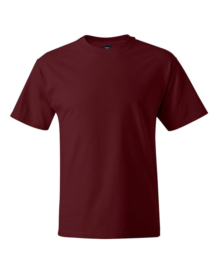 Front View of Maroon Beefy-T® T-Shirt - 5180