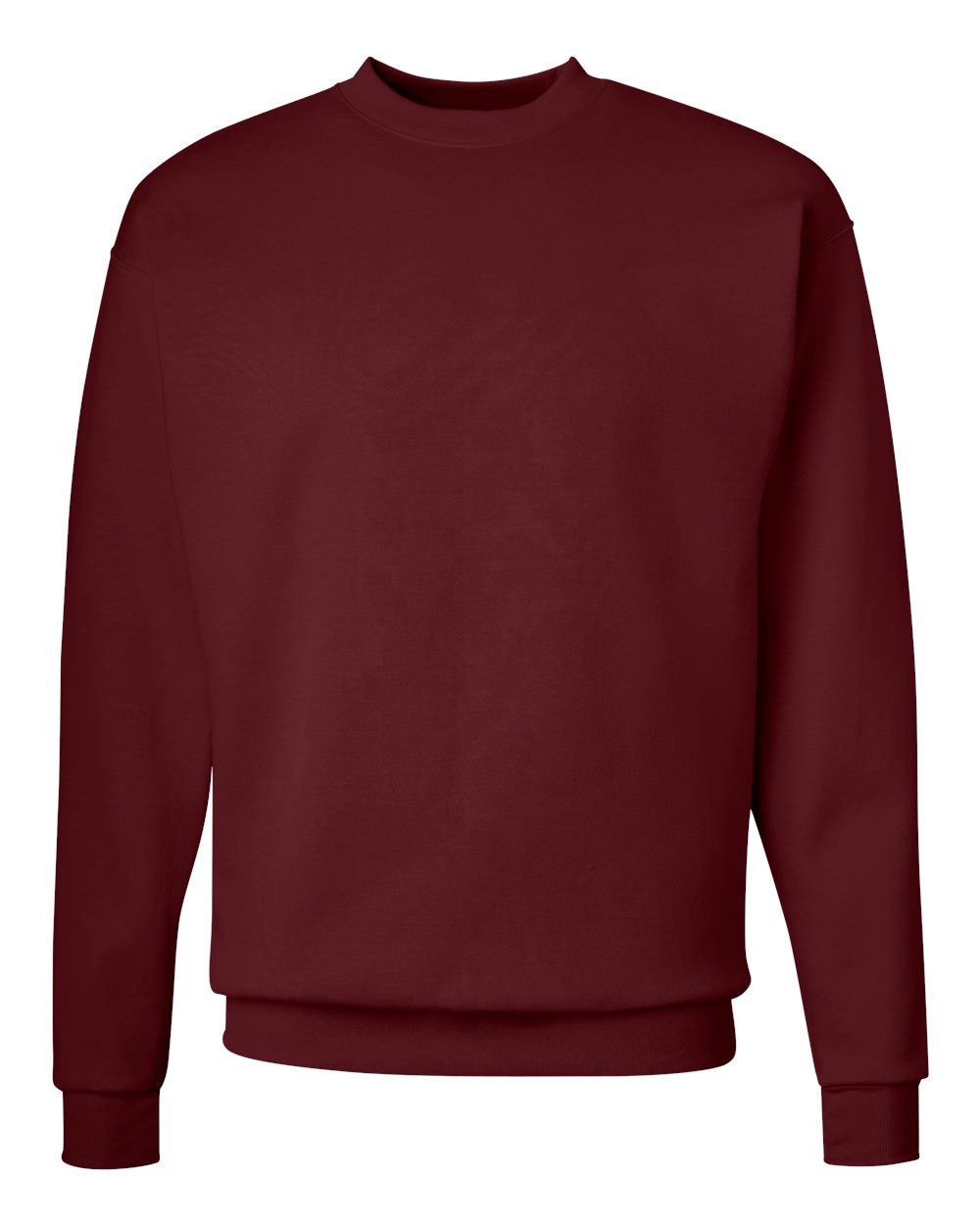 Front View of Maroon Ecosmart® Crewneck Sweatshirt - P160