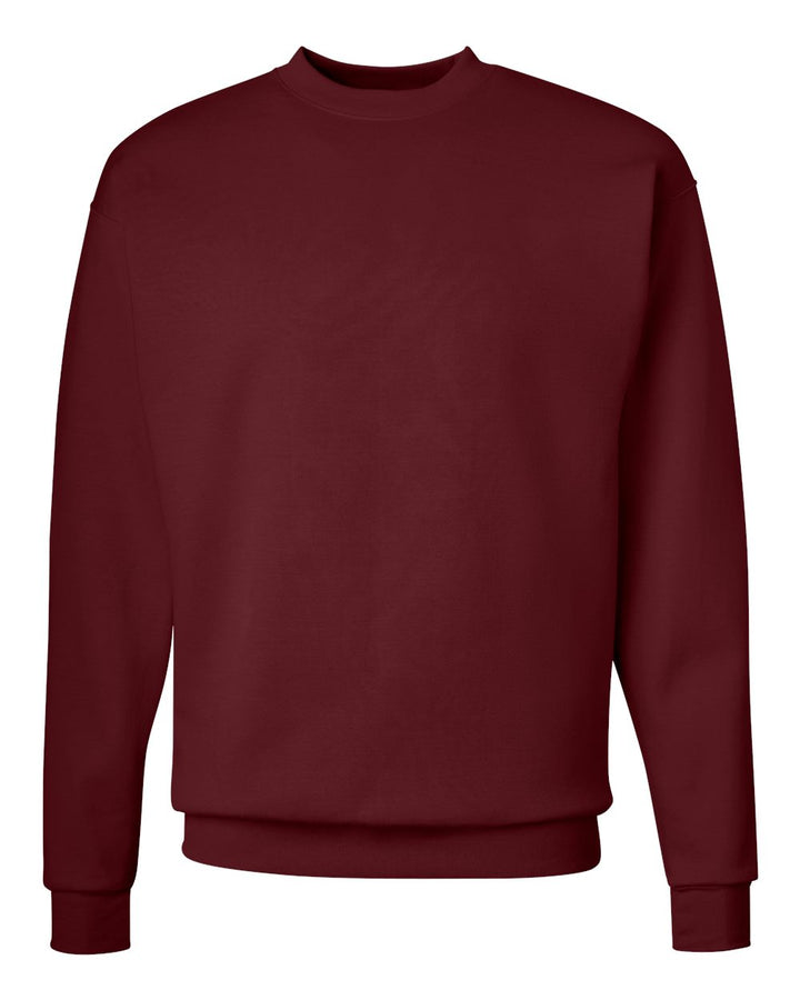 Front View of Maroon Ecosmart® Crewneck Sweatshirt - P160
