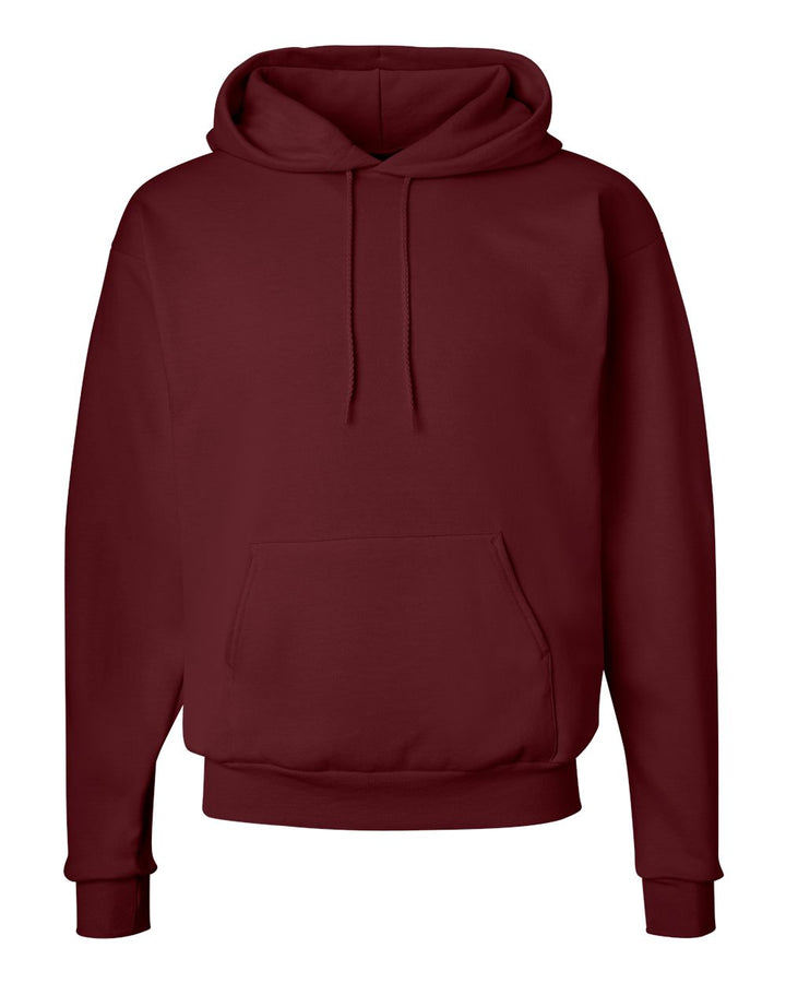 Front View of Maroon Ecosmart® Hooded Sweatshirt - P170
