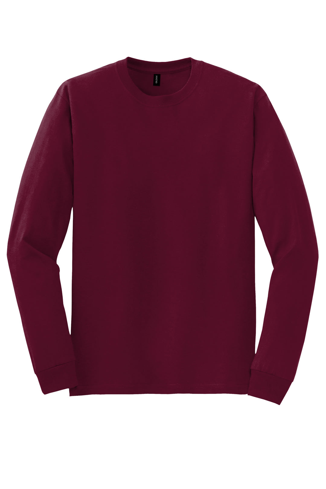 Front View of Maroon Gildan - DryBlend 50 Cotton/50 Poly Long Sleeve T-Shirt. 8400