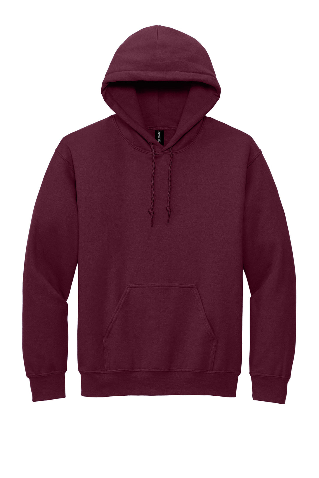 Front View of Maroon Gildan - DryBlend Pullover Hooded Sweatshirt. 12500