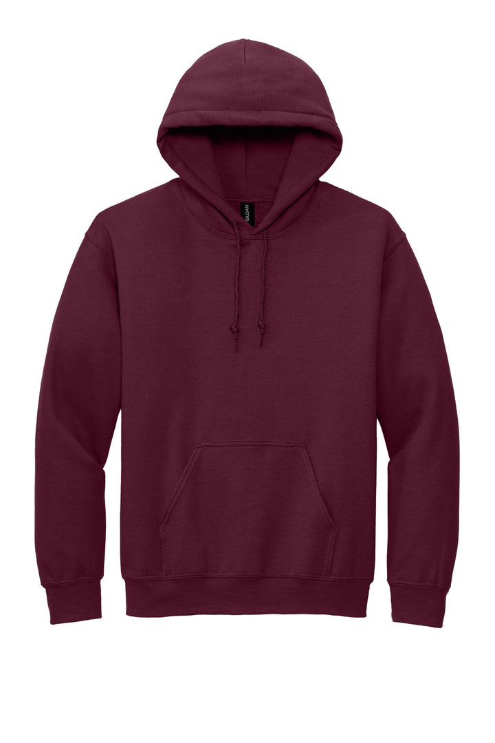 Front View of Maroon Gildan - DryBlend Pullover Hooded Sweatshirt. 12500