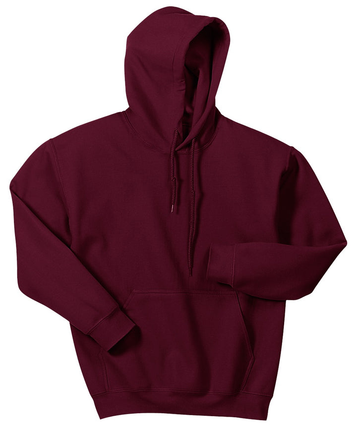 Front View of Maroon Gildan - Heavy Blend Hooded Sweatshirt. 18500