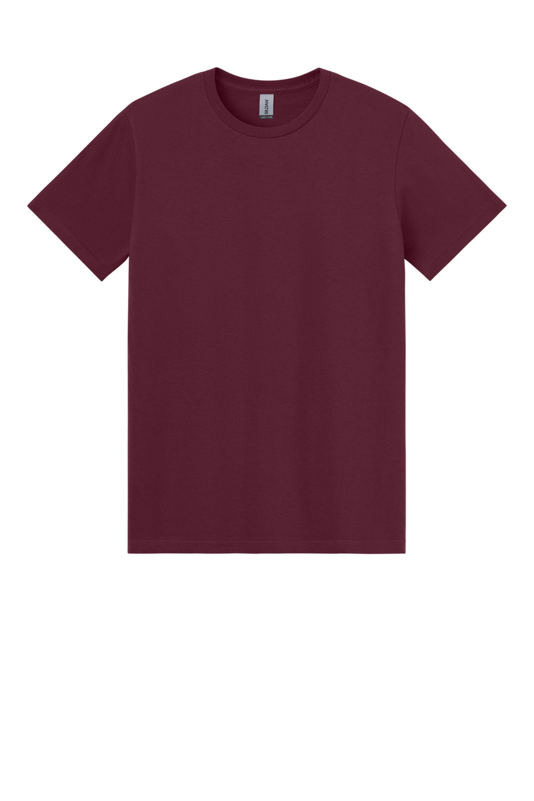 Front View of Maroon Gildan Light Cotton Tee 3000
