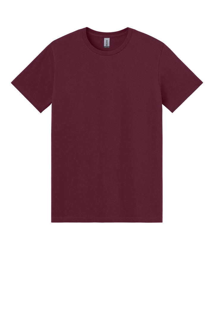 Front View of Maroon Gildan Light Cotton Tee 3000