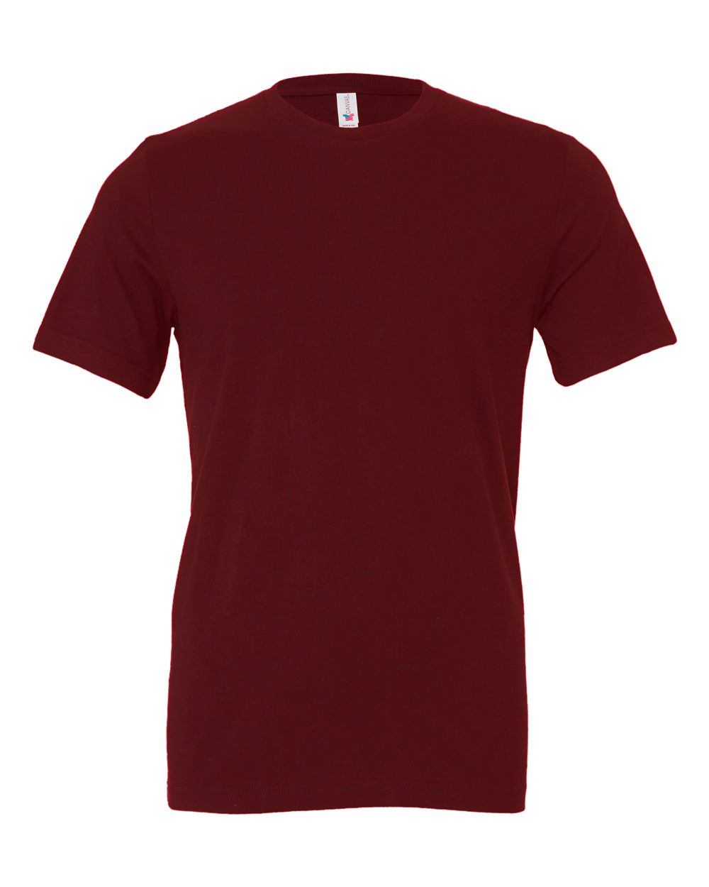 Front View of Maroon Jersey Tee - 3001