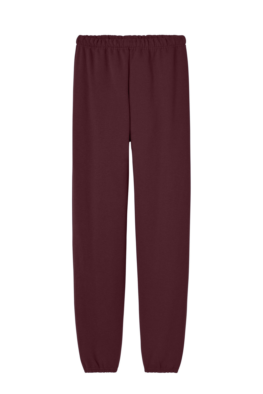 Front View of Maroon Jerzees - NuBlend Sweatpant. 973M