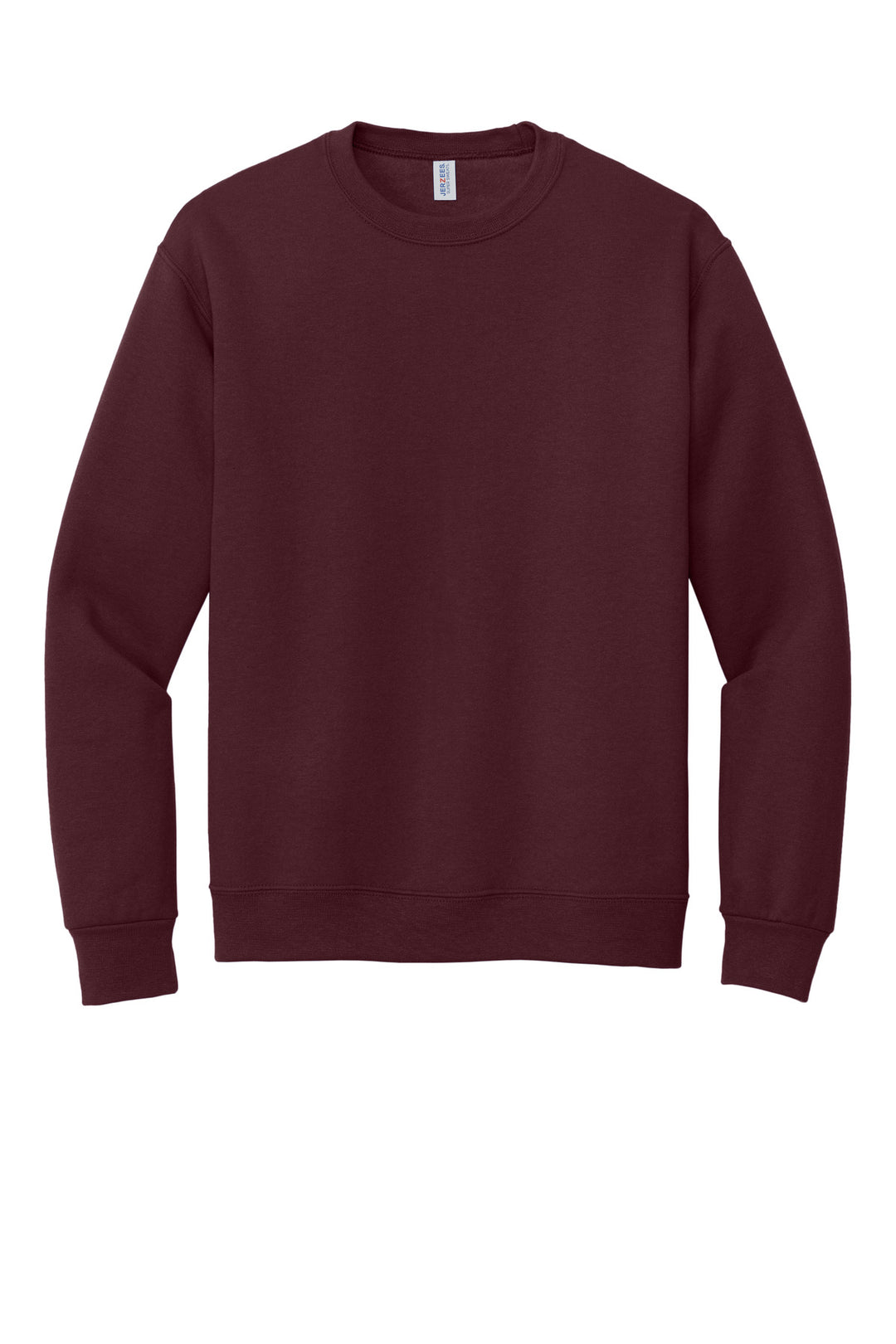 Front View of Maroon Jerzees Super Sweats NuBlend - Crewneck Sweatshirt. 4662M