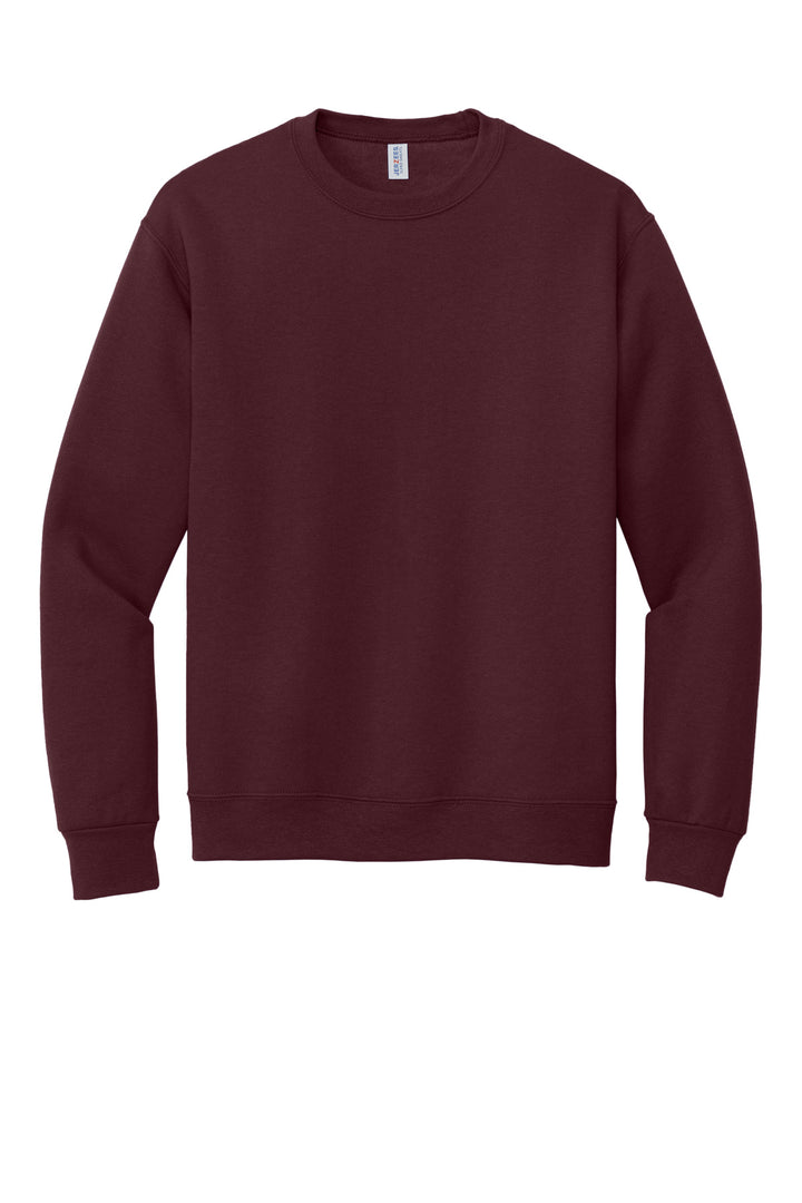 Front View of Maroon Jerzees Super Sweats NuBlend - Crewneck Sweatshirt. 4662M