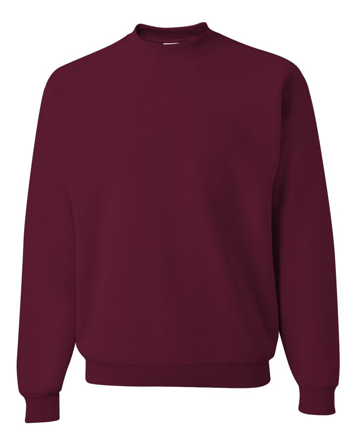 Front View of Maroon NuBlend® Crewneck Sweatshirt - 562MR