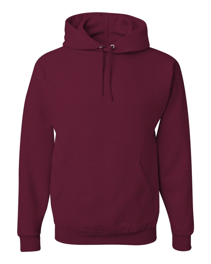 Front View of Maroon NuBlend® Hooded Sweatshirt - 996MR