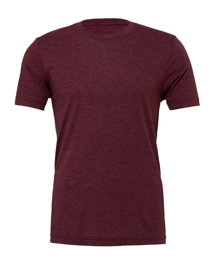 Front View of Maroon Triblend Triblend Tee - 3413