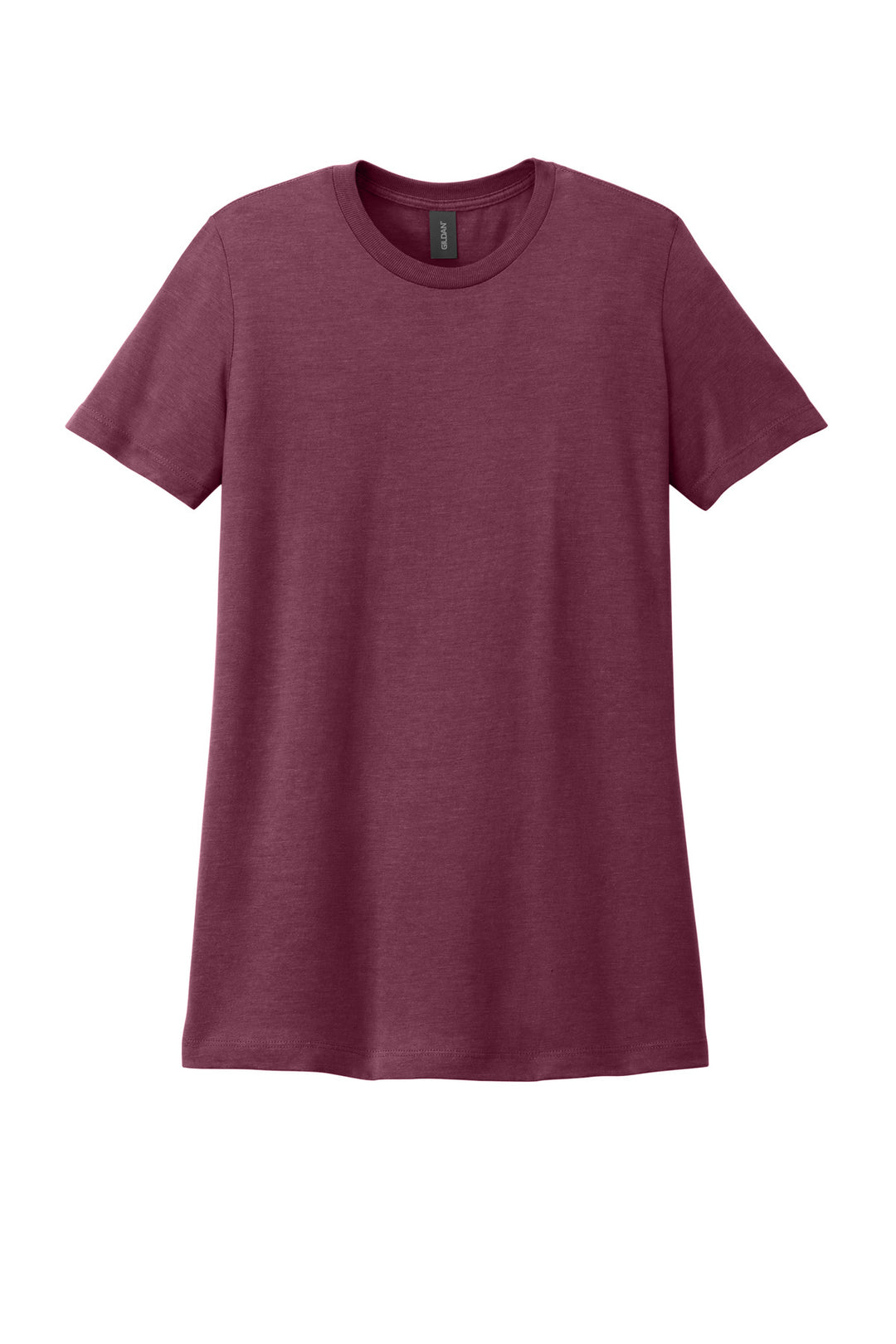 Front View of MaroonMist Gildan Softstyle Women's CVC T-Shirt 64001LCVC
