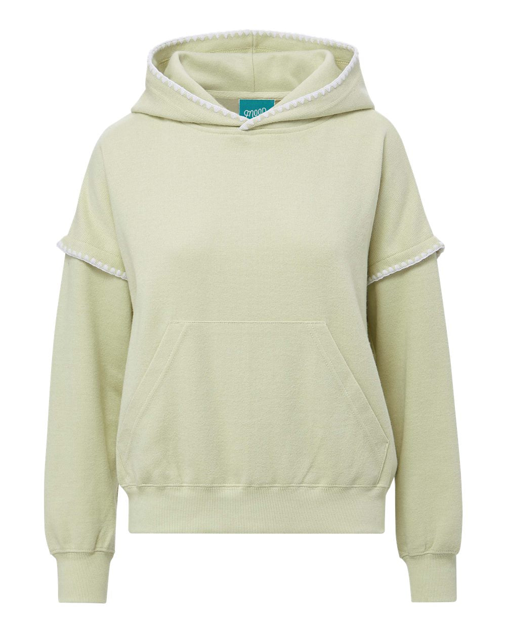 Front View of Matcha Women's Mood & Vibe™ Teegan Crafty Hooded Sweatshirt - W25115