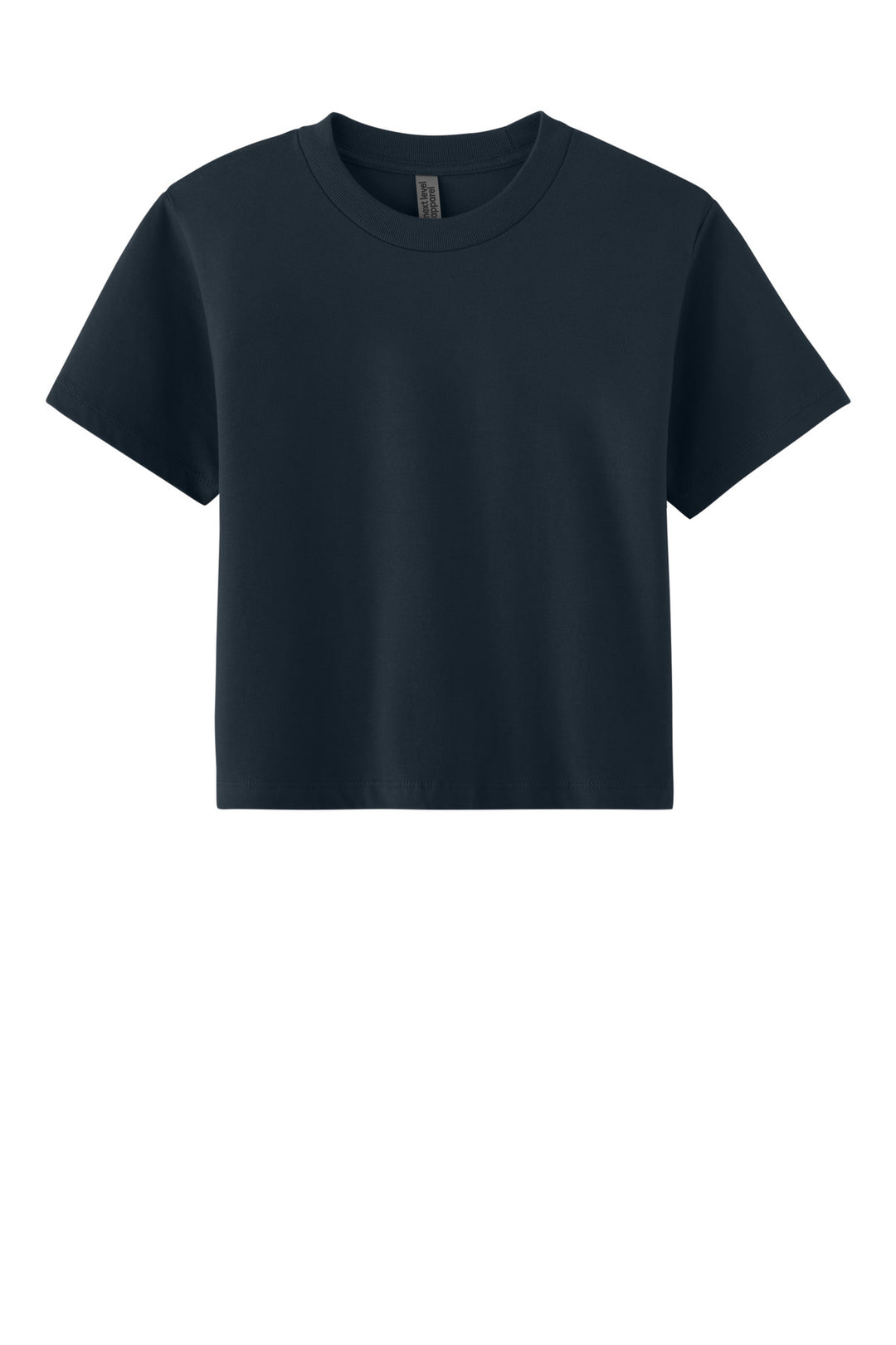 Front View of MdntNavy Next Level Apparel Women's Heavyweight Boxy Tee NL7610