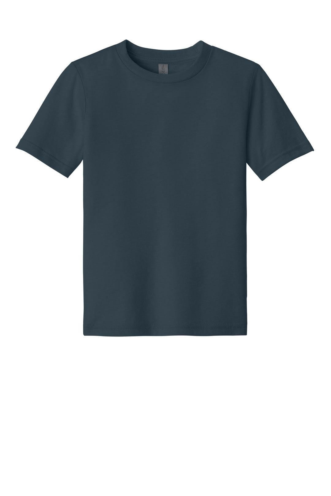 Front View of MdntNavy Next Level Apparel Youth CVC Tee NL3312